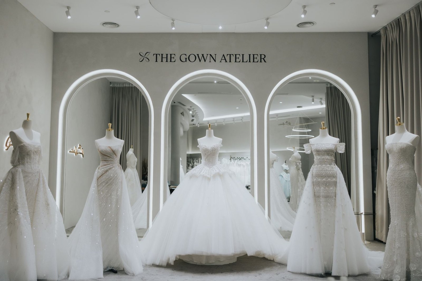 Wedding fair booth setup with vendor consultation